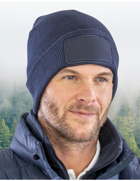RES-RC927X-Recycled Double Knit Printers Beanie 2